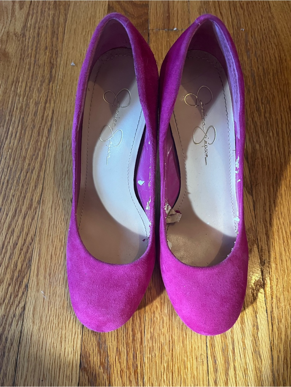 Jessica Simpson Bright Fuchsia Suede Pumps
